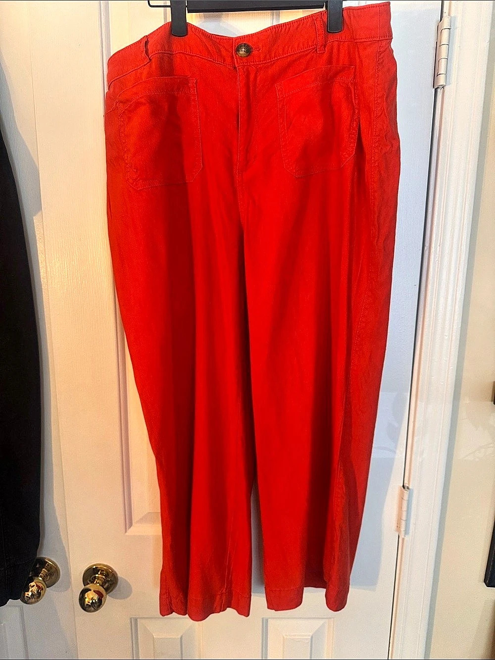 LOFT Wide Leg Pants in Red Size 14 Like New